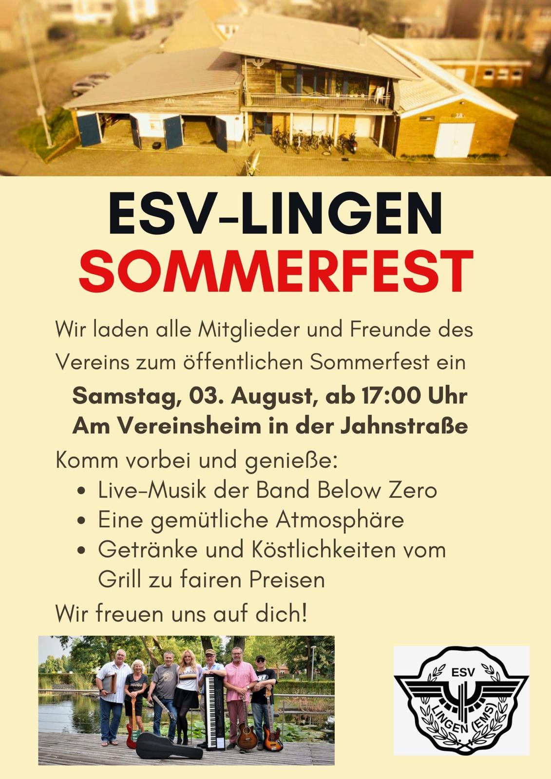 Einladung ESV Lingen Sommerfest