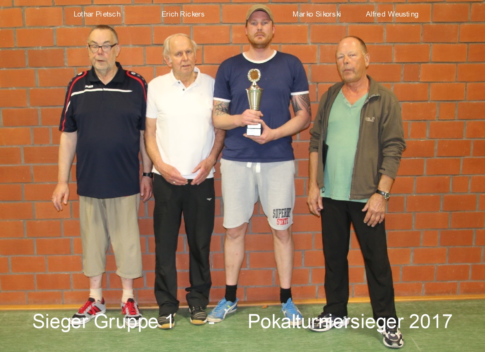 Sieger Gruppe 1  -  Pokalturniersieher 2017